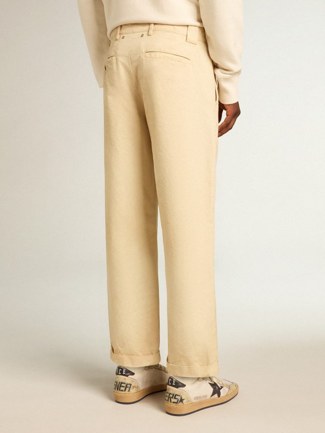Ecru-colored cotton chinos - Image 4