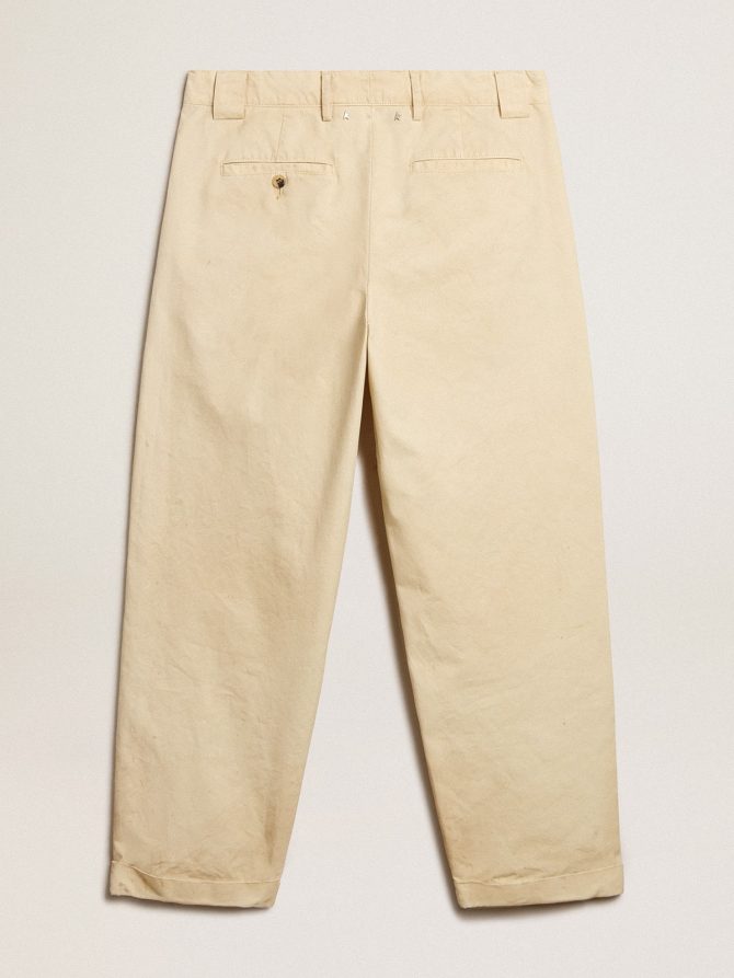 Ecru-colored cotton chinos - Image 5