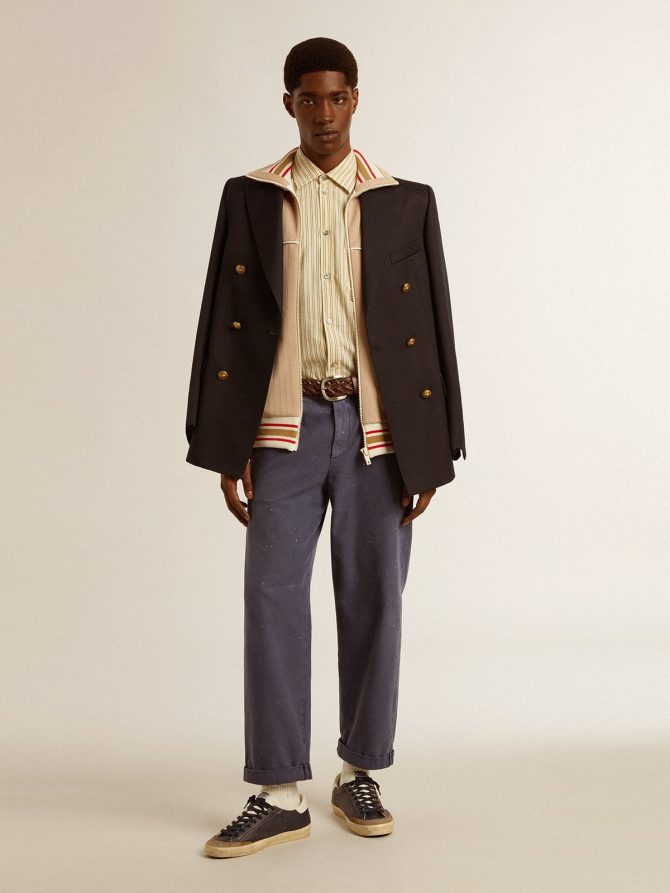 Men’s chinos in blue with a lived-in effect - Image 3
