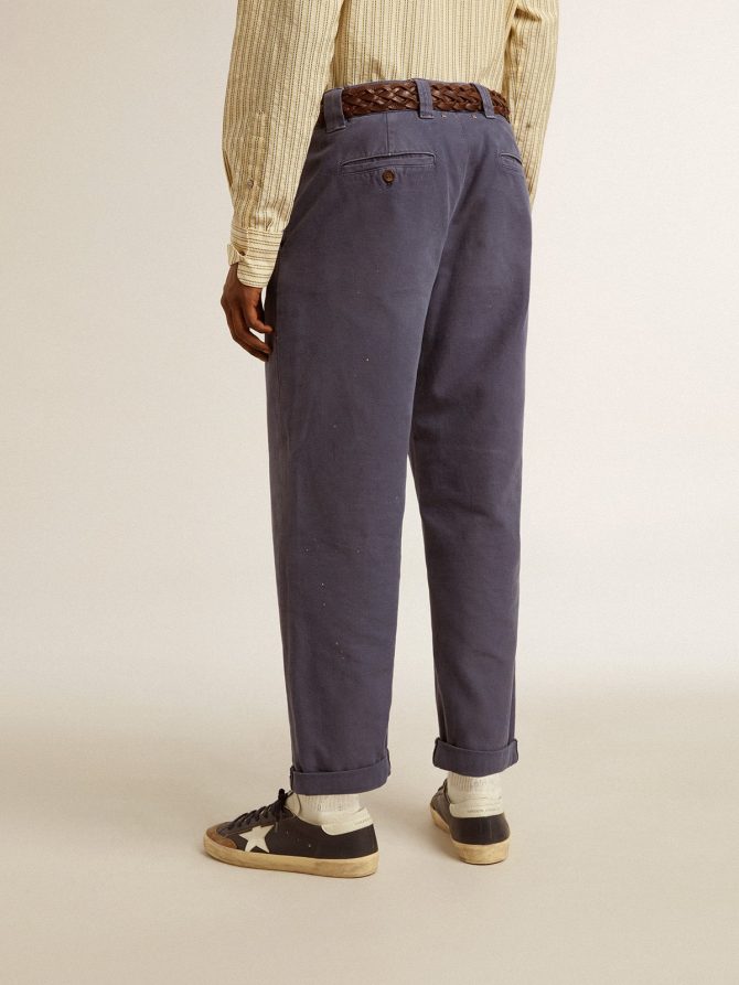 Men’s chinos in blue with a lived-in effect - Image 4