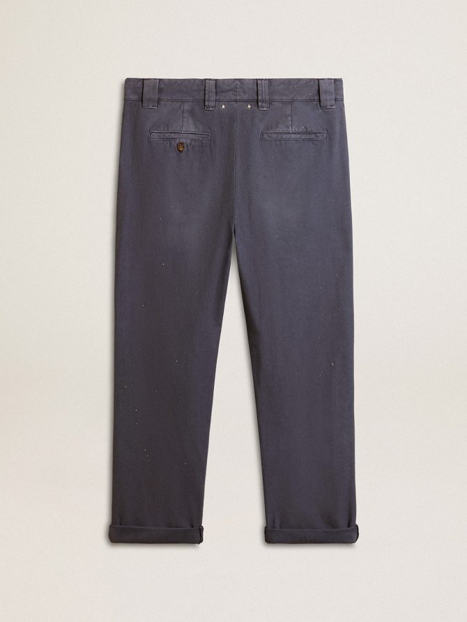 Men’s chinos in blue with a lived-in effect - Image 5