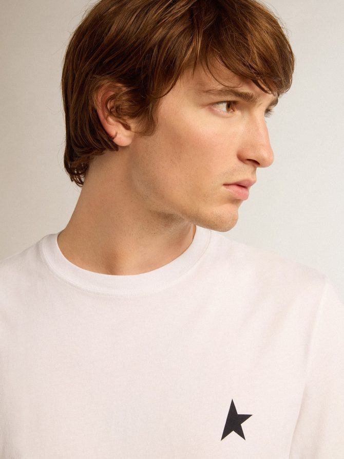 White Star Collection T-shirt with black star on the front - Image 2