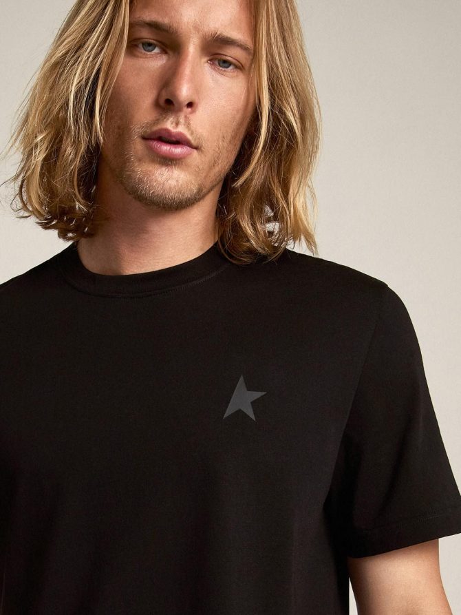Black Star Collection T-shirt with tone-on-tone star on the front - Image 2
