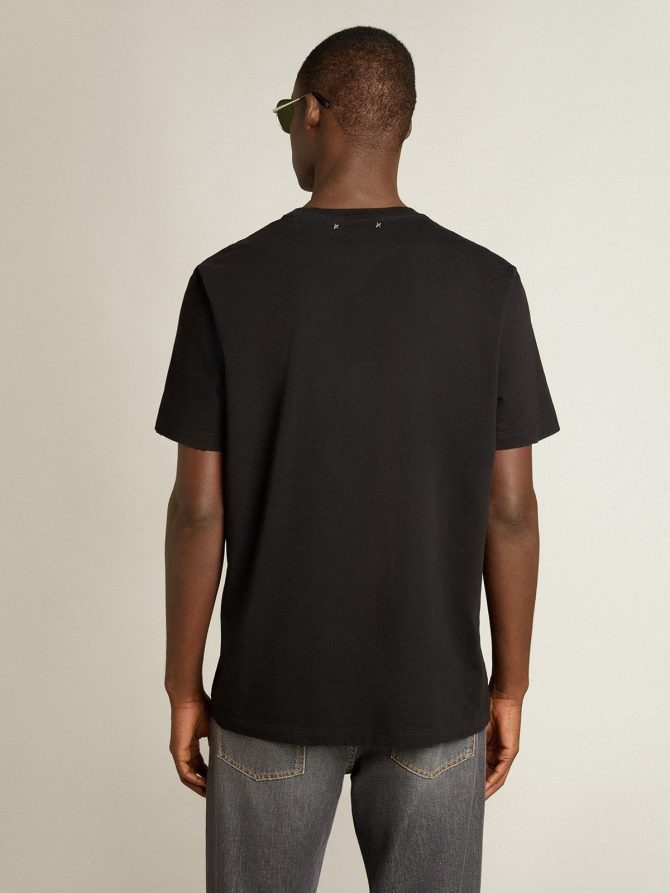 Golden Collection distressed T-shirt in vintage black - Image 4