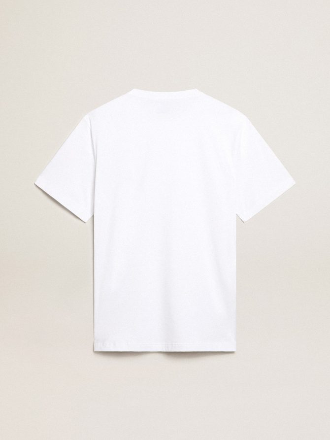Men’s white T-shirt with dark blue star on the front - Image 6