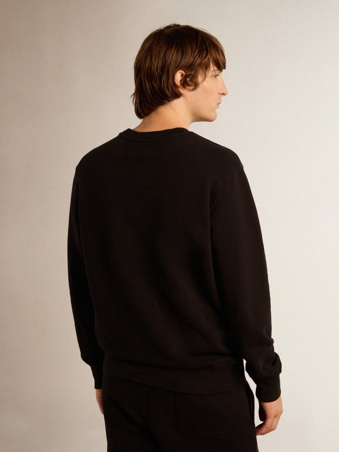 Black Archibald Star Collection sweatshirt with tone-on-tone star on the front - Image 4