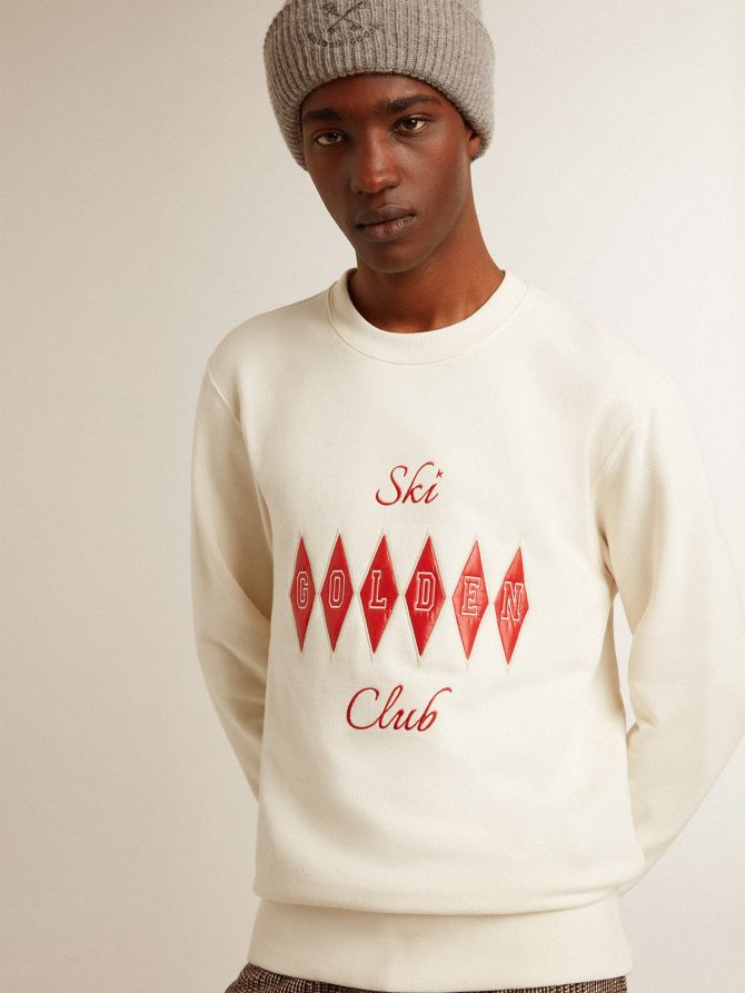 Men’s cotton crew-neck sweatshirt with embroidered lettering - Image 6