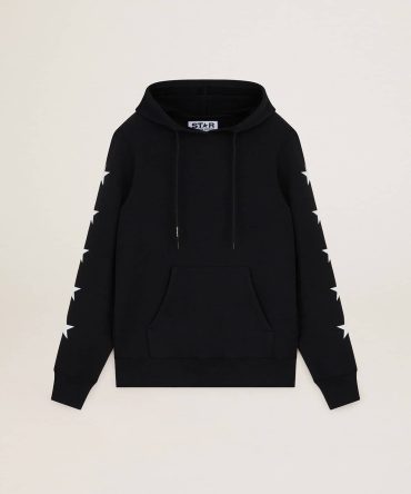 Black Alighiero Star Collection sweatshirt with contrasting white stars