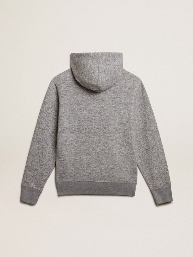 Gray hooded sweatshirt with front pocket - Image 5