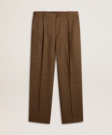 Men’s pants in three-colored houndstooth