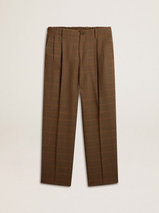 Men’s pants in three-colored houndstooth