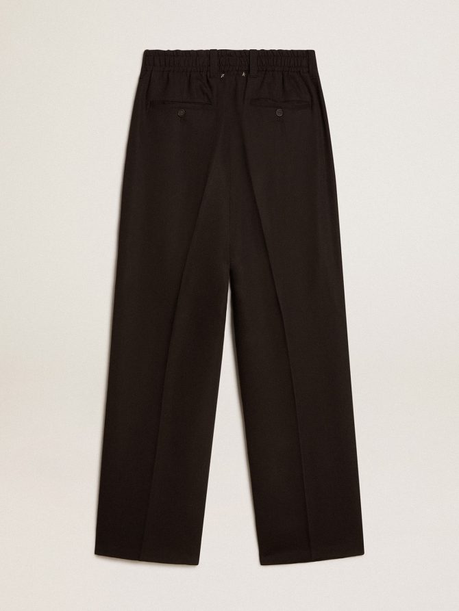 Black wool and viscose blend pants - Image 6