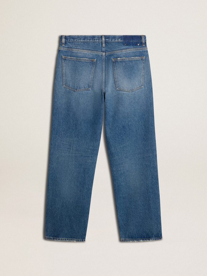Blue medium wash loose jeans - Image 2