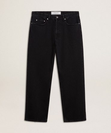 Men’s black one-wash jeans