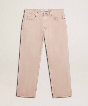Men’s pink dyed jeans
