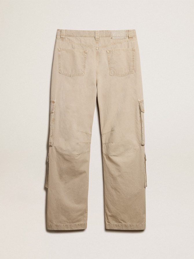 Men’s khaki-colored cotton cargo pants - Image 6