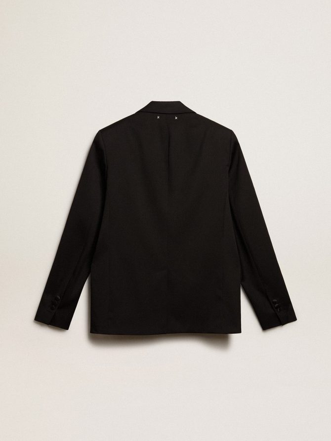 Men’s tuxedo jacket in black wool gabardine - Image 5