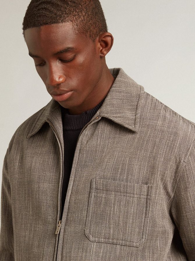 Men’s wool blend coach jacket - Image 2