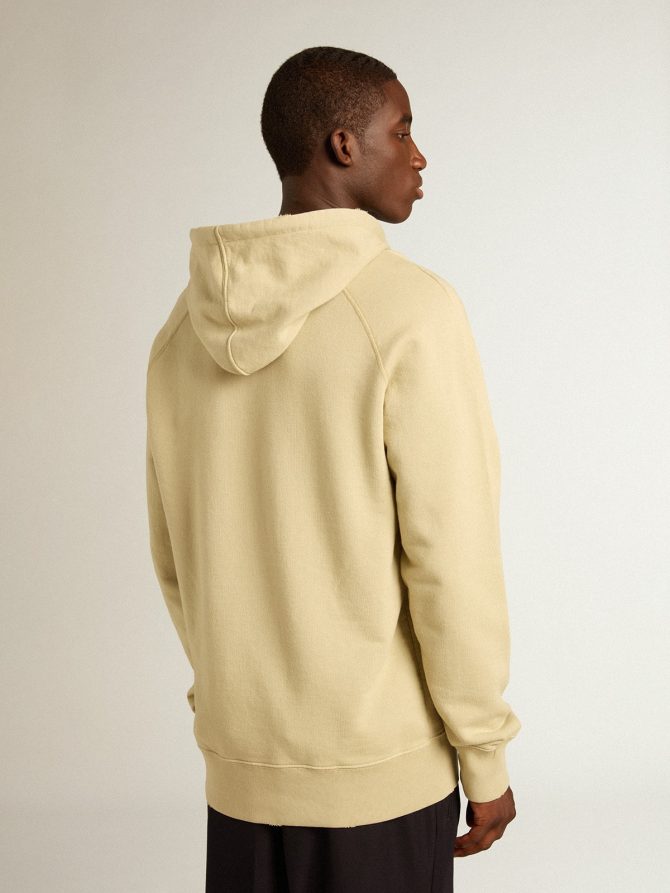 Pale eucalyptus-colored hoodie with front pocket - Image 4