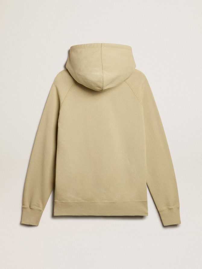 Pale eucalyptus-colored hoodie with front pocket - Image 6