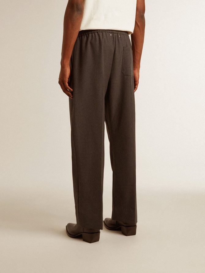 Men’s soft pants in anthracite gray wool - Image 4