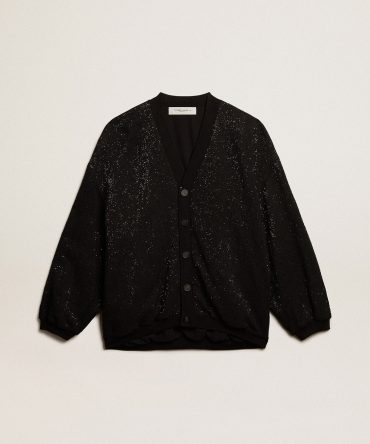 Men’s black sequined cardigan-jacket