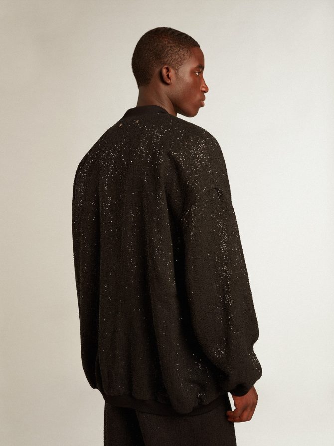 Men’s black sequined cardigan-jacket - Image 4