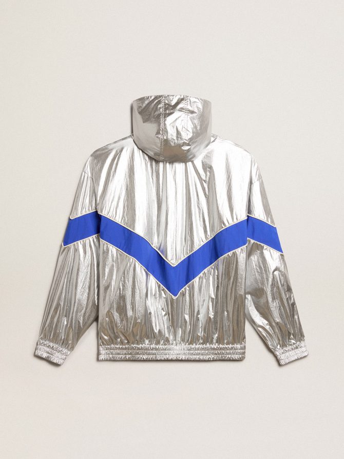 Men’s windcheater in silver technical fabric - Image 6