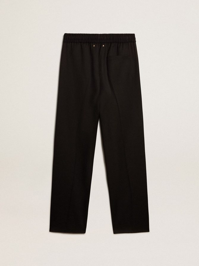 Men’s joggers in black wool - Image 5