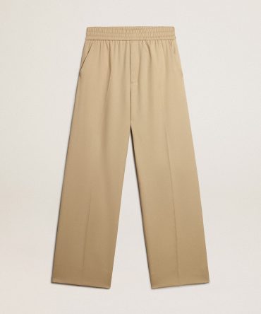 Men’s sand-colored joggers with pocket on the back