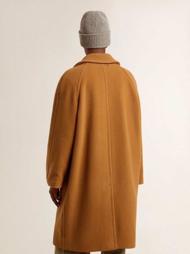 Men’s single-breasted coat in tobacco - Image 5