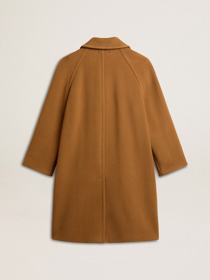 Men’s single-breasted coat in tobacco - Image 7