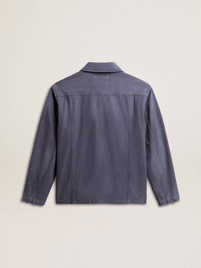 Men’s blue jacket in denim cotton with distressed treatment - Image 6