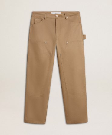 Men’s beige pants with patches