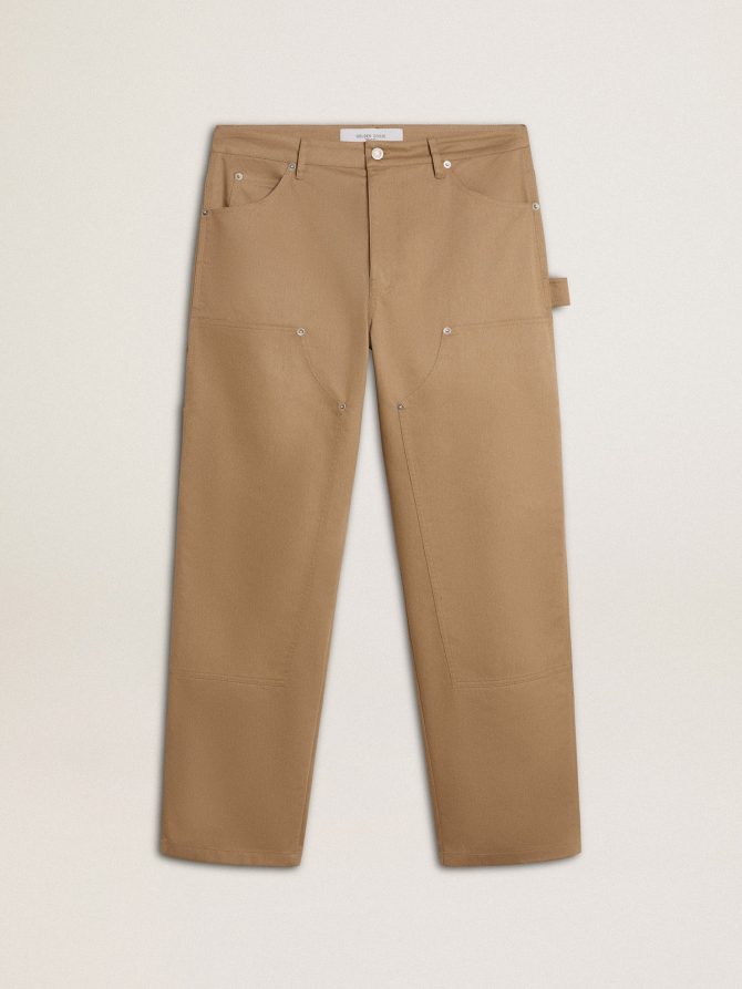 Men’s beige pants with patches