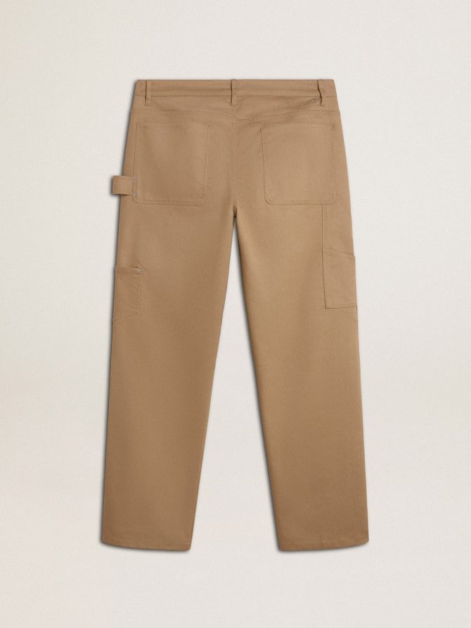 Men’s beige pants with patches - Image 6