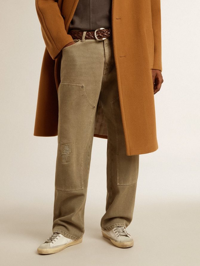 Men’s distressed-effect cotton pants - Image 3