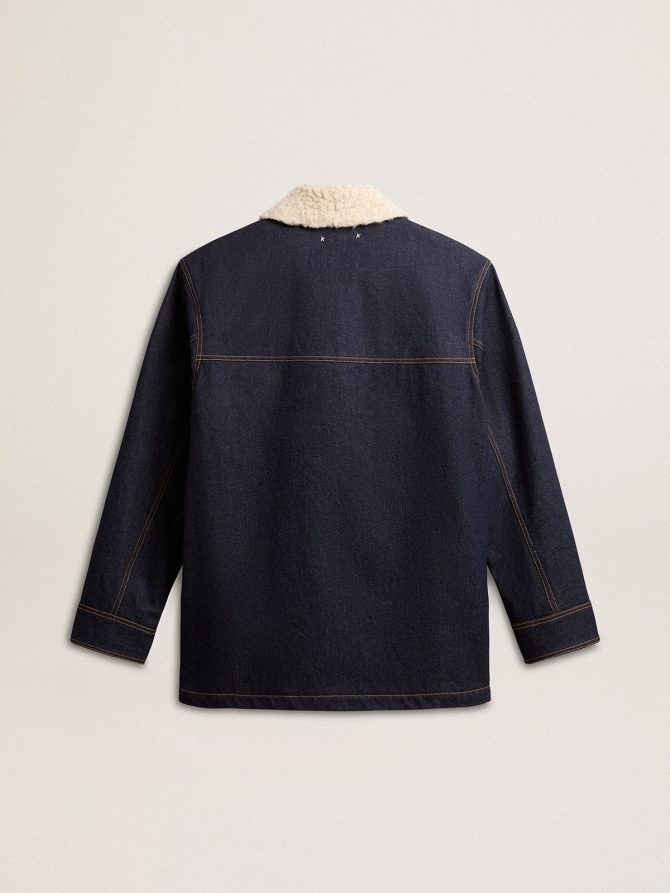 Men’s denim pea coat jacket - Image 7