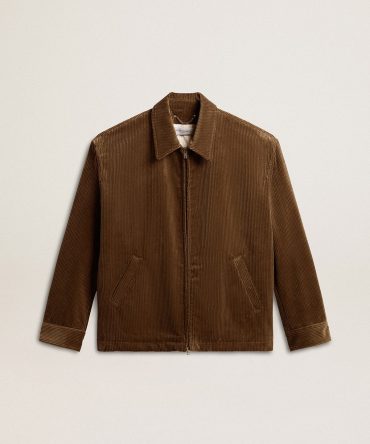 Men’s olive-green corduroy jacket