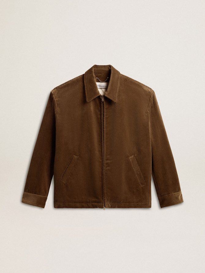 Men’s olive-green corduroy jacket