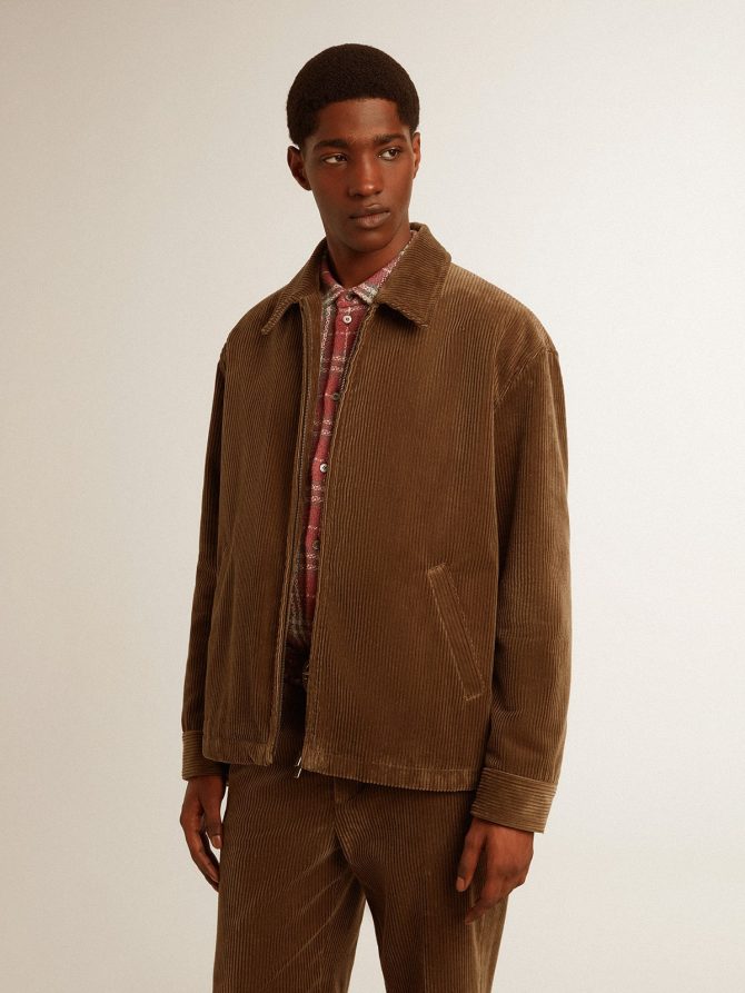 Men’s olive-green corduroy jacket - Image 2