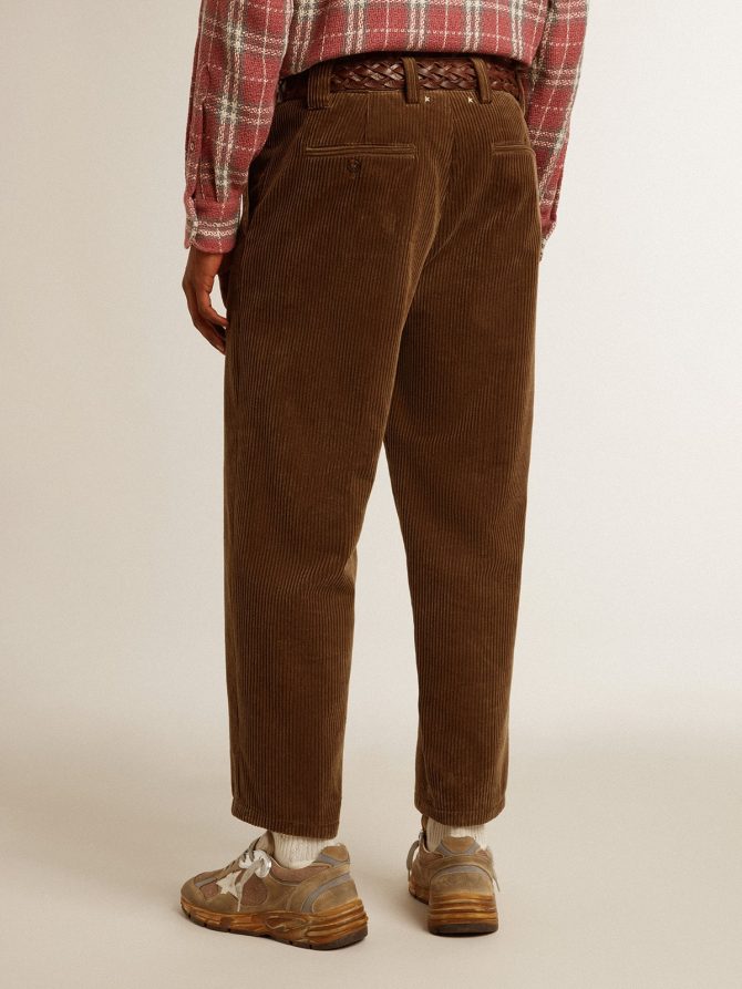 Men’s dark olive corduroy pants - Image 4