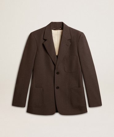 Men’s tailored jacket in anthracite gray virgin wool