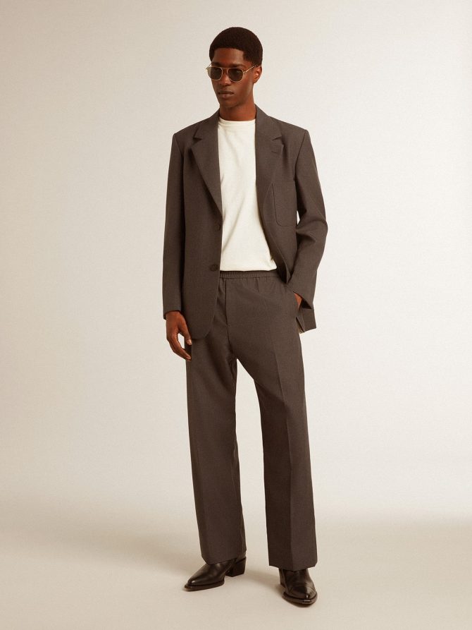 Men’s tailored jacket in anthracite gray virgin wool - Image 3
