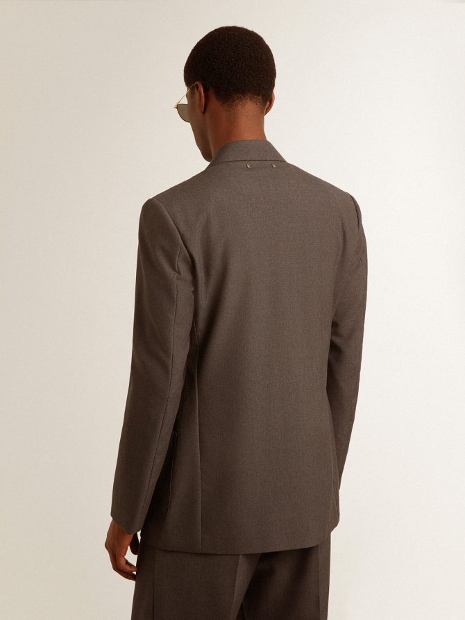 Men’s tailored jacket in anthracite gray virgin wool - Image 4