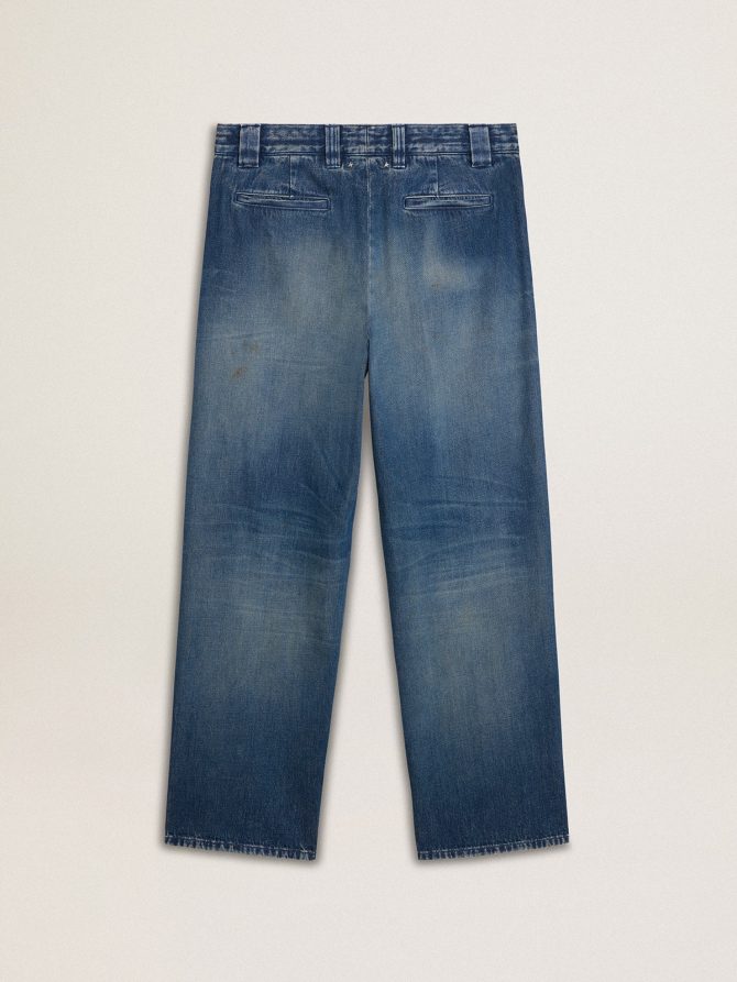 Men’s denim chinos with distressed details - Image 6