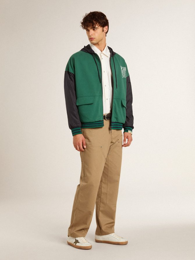 Men’s oversized worn-white shirt with vertical stripes - Image 3