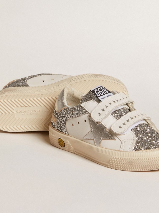 Bio-based May Teen in glitter with silver star and heel tab - Image 3