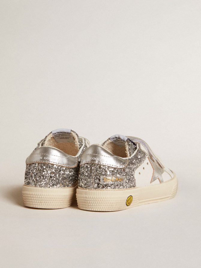 Bio-based May Teen in glitter with silver star and heel tab - Image 4