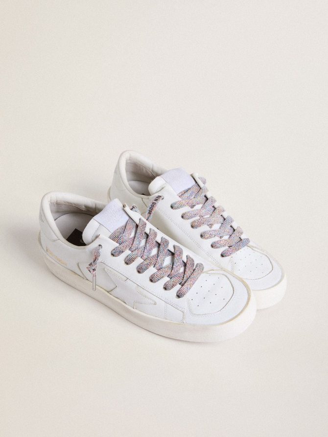 Multicolor Lurex laces with contrasting black logo - Image 3